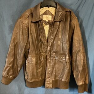 Repetto Brown Leather Bomber Jacket